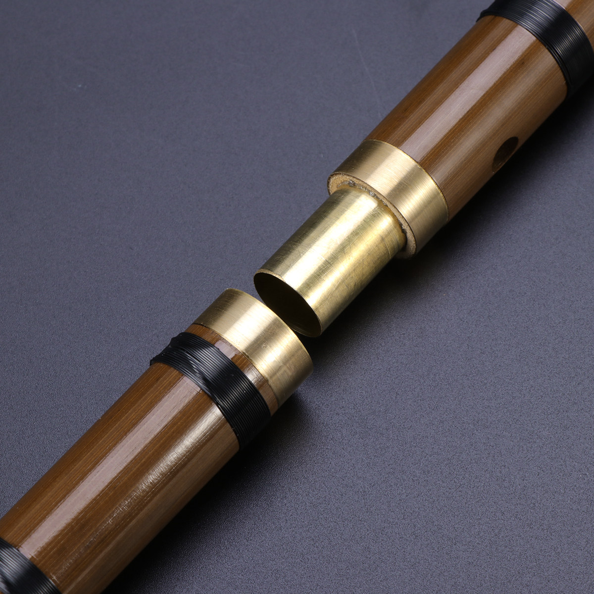 Musical Instrument Fife - Bambu Flüt El Oyması Sarı Pirinç