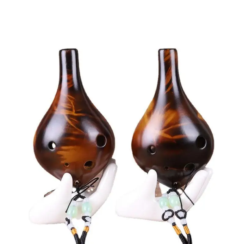 Musical Instrument Qin - 6 delik küçük boyutu Ocarina Strawfire
