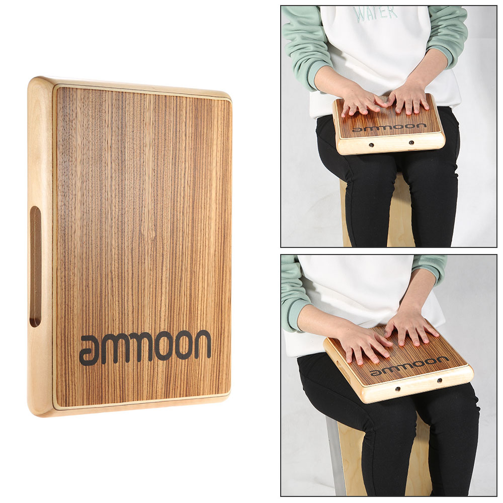 Cajon Box Drum - Kompakt Seyahat Cajon Düz El Davulu