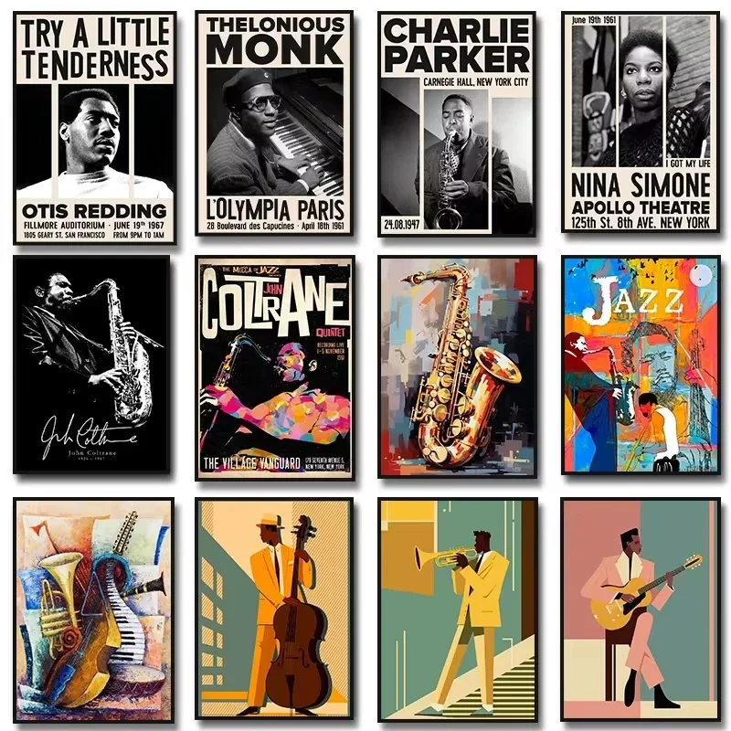 Musical Instrument Jazz - Caz Müzik Saksafon Gitar Çello John