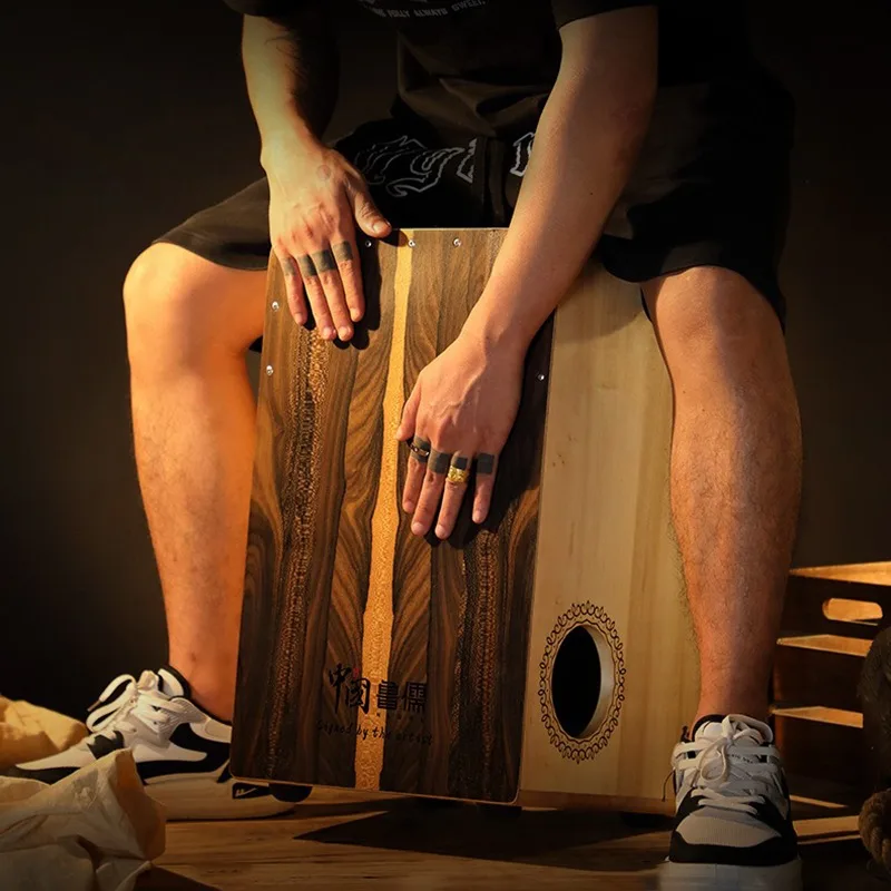 Cajon Box Drum - Masif Ahşap Cajon Kutusu Davul Profesyonel