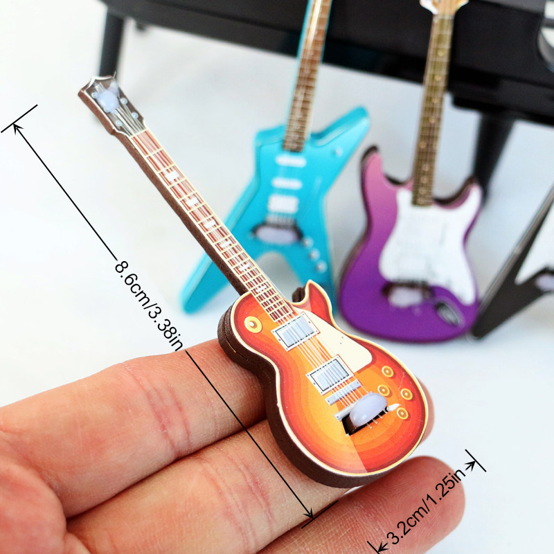 1 adet 1/12 Dollhouse Gitar Oy - Musical Instrument With A incelemesi ve fiyatı