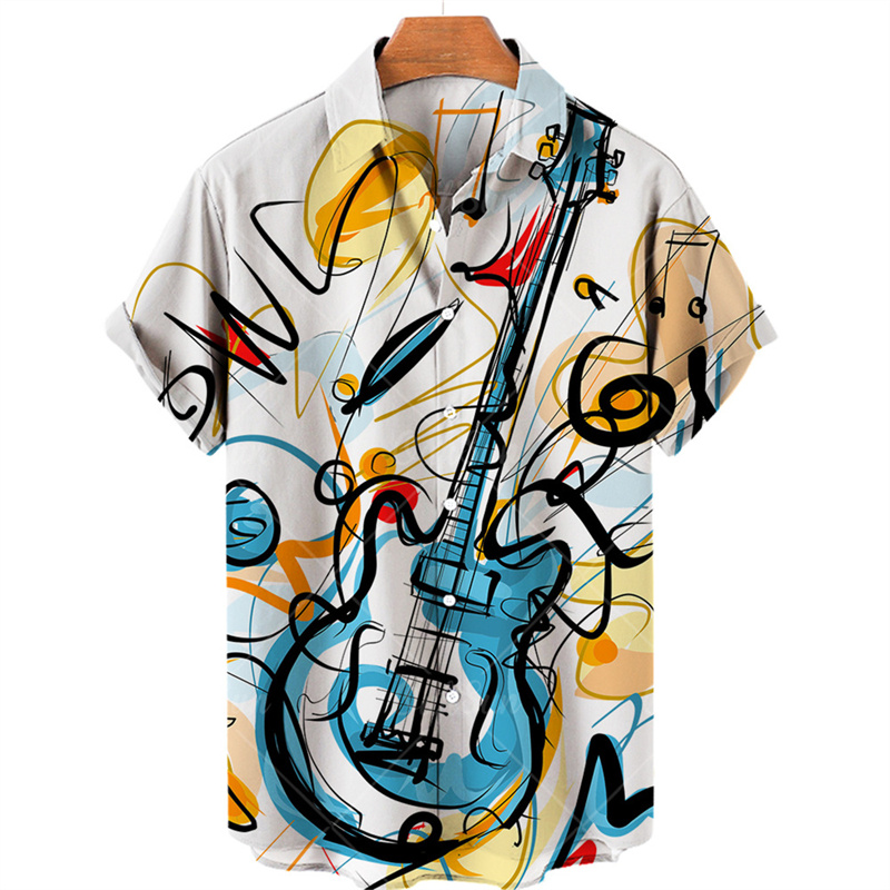Enstrüman gitar 3d baskı gömle - Musical Instrument Hawaiian incelemesi ve fiyatı