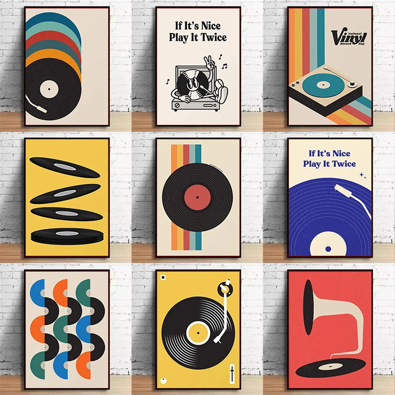 Orta Yüzyıl Vinil Plak Kanvas  - Musical Instrument Tuba incelemesi ve fiyatı