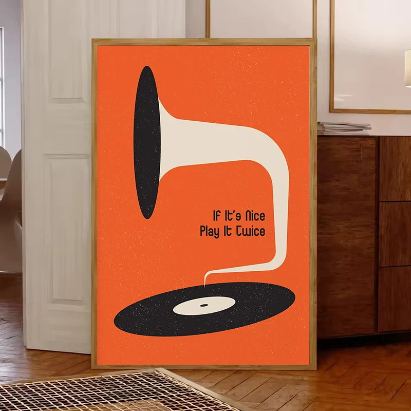 Orta Yüzyıl Vinil Plak Kanvas  - Musical Instrument Tuba incelemesi ve fiyatı